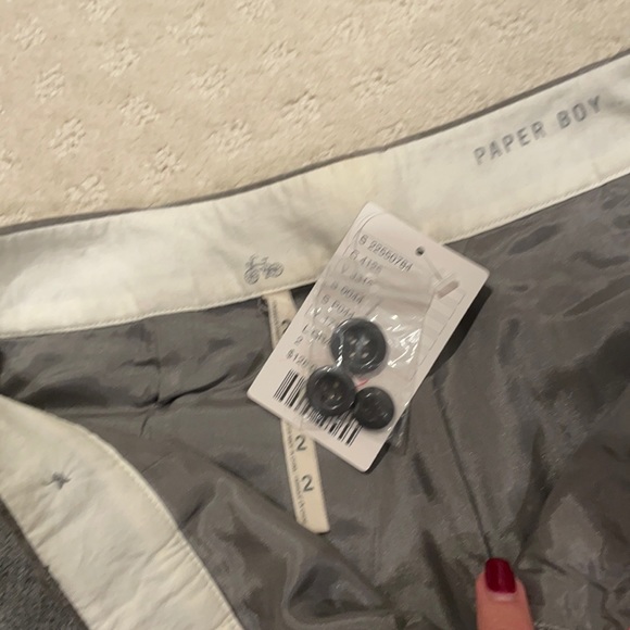 NWT Anthropologie Paper Boy Size 2 Wool/Velvet Gray Shorts - Picture 4 of 10